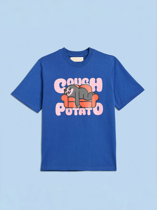 Couch Potato Royal Blue T-Shirt