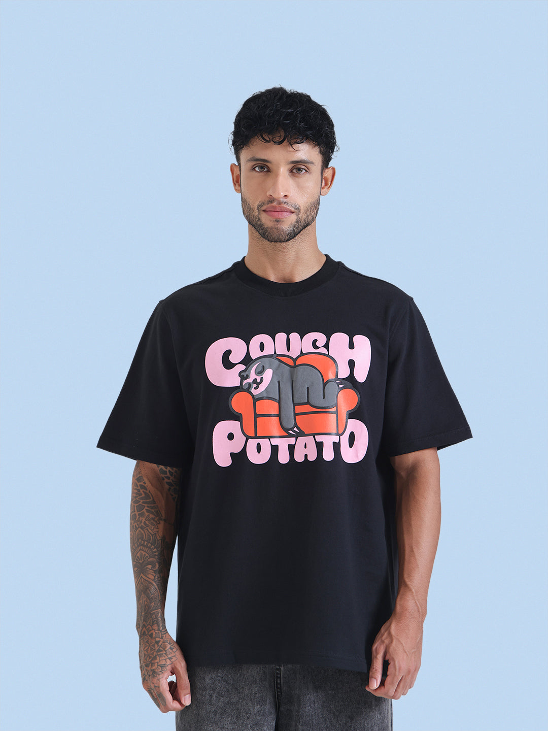 Couch Potato Black T-Shirt