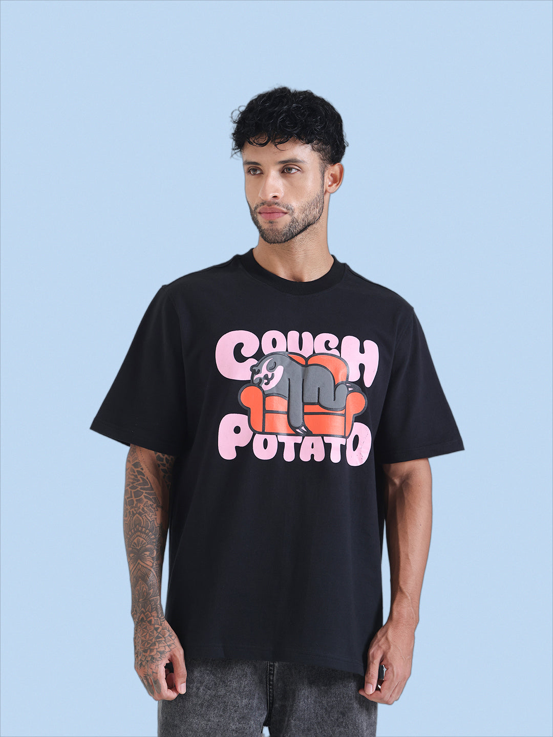 Couch Potato Black T-Shirt