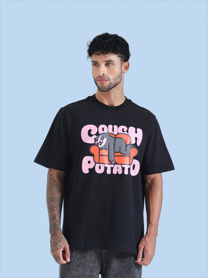 Couch Potato Black T-Shirt