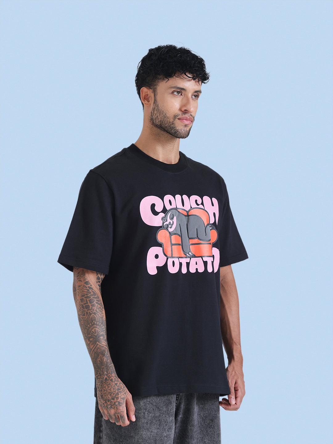 Couch Potato Black T-Shirt
