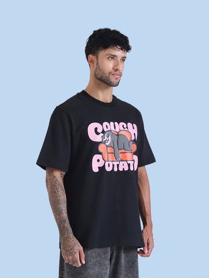 Couch Potato Black T-Shirt