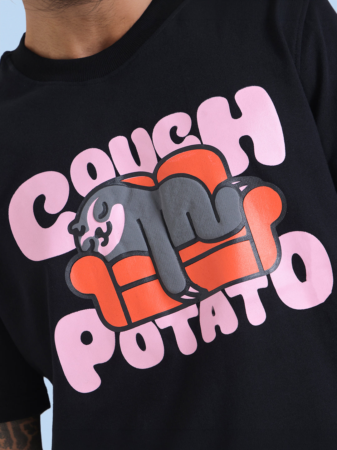 Couch Potato Black T-Shirt