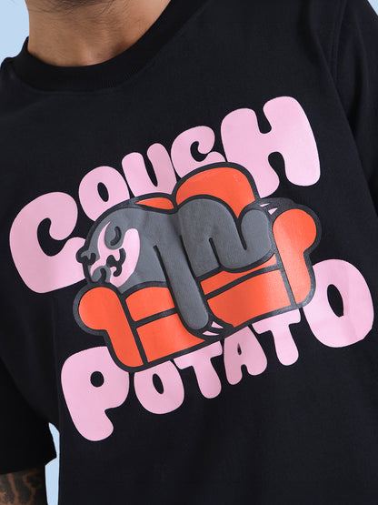Couch Potato Black T-Shirt
